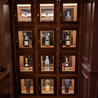 drinks display in the bar