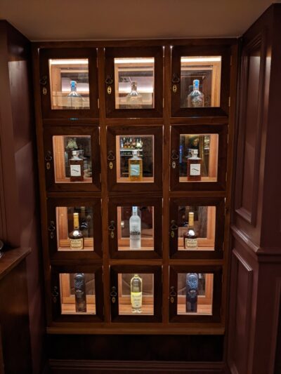 drinks display in the bar