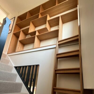 Staircase Shelving with Ladder